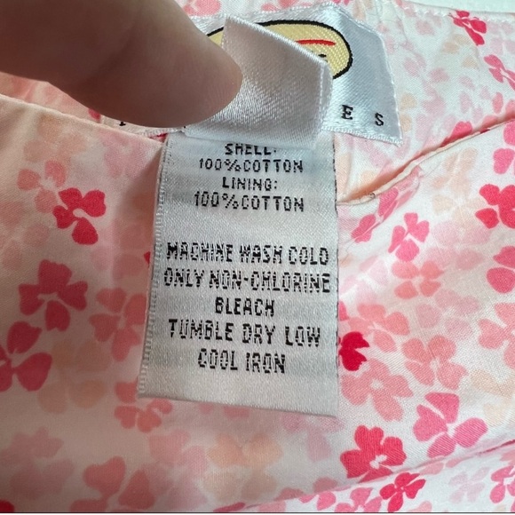 PLUS SIZE PRETTY TALBOTS COTTON VIBRANT PINK FLOWERS A-LINE SKIRT SIZE 16 - Picture 3 of 4